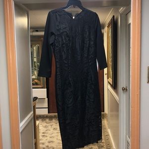 Long beautiful black dress.